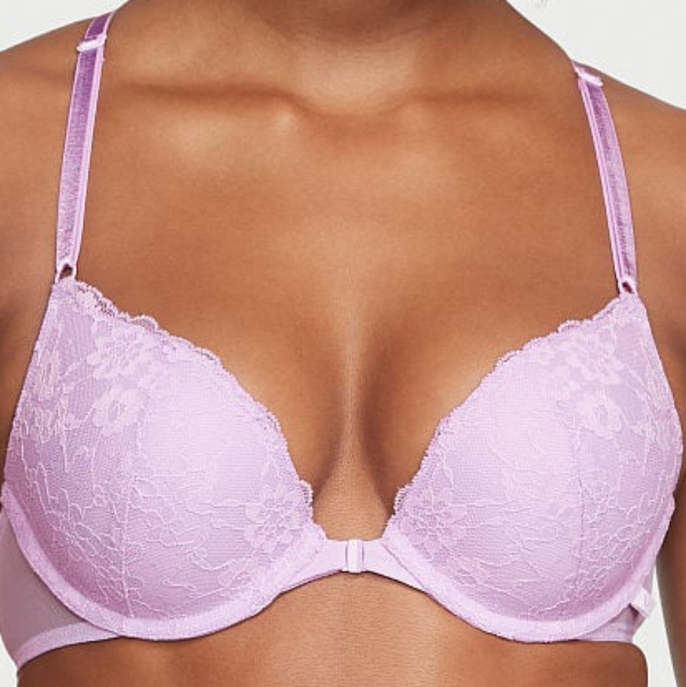 VICTORIA'S SECRET Sexy Tee Lace Push-Up Bra- Sz: S, in Lilac-purple - Picture 3 of 5